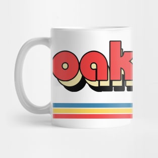 Oakland, CA \/\/\/\ Retro Typography Design Mug